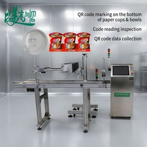 เครื่องแกะสลักเลเซอร์ CO2 อุตสาหกรรมสำหรับกล่องอาหารแบบใช้แล้วทิ้ง GS1 QR สำหรับการลงข้อมูลการผลิตและตรวจสอบอัตโนมัติในโรงงานอาหาร - Product Image 1