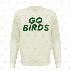 Tùy Chỉnh Người Đàn Ông Của Hàng Dệt Kim Len Bông Áo Len Ấm Quá Khổ Áo Thun V Cổ Mùa Đông Bóng Chày Thể Thao Dệt Kim Áo Len - Product Image 3