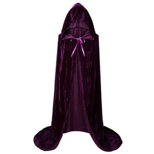Cape de velours à capuche pour Halloween, costume médiéval, robe de sorcière, manteaux pour enfants et adultes, pour fêtes et spectacles sur scène - Product Image 5