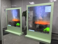 Écran publicitaire interactif numérique OLED transparent sur pied pour centre commercial, exposition, magasin de détail