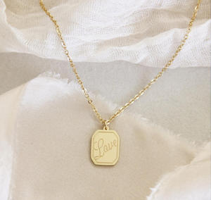 Collar Octagonal de Acero Inoxidable con Escritura Bíblica Hebreeva 11:1 y Juan 3:16, Joyería Cristiana para Bautizo, Comunión, Regalo - Product Image 5