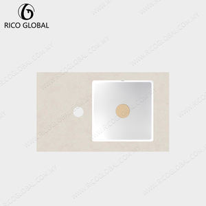 Moderno Lavabo Minimalista de Porcelana para Encimera de Baño - Product Image 2
