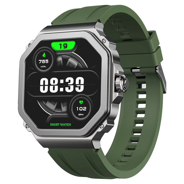 T63 Square Smartwatch AMOLED Screen Heart Rate Oximetry Blood Pressure Monitoring Triple Defense Answer Calls