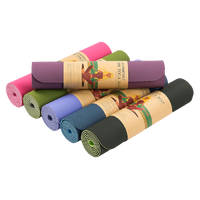 Tapis de fitness portable violet pour Pilates et yoga, personnalisable avec logo, 6 mm TPE, imperméable – Vente chaude