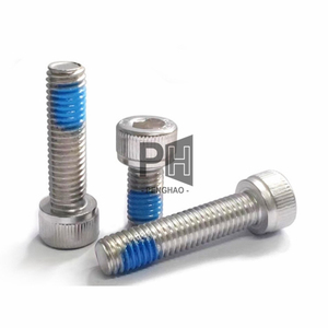 Tornillos de cabeza hexagonal de acero inoxidable 304 DIN912 M3 M4 M5 M6 M8 con parche de nailon <span class=keywords><strong>azul</strong></span> Nylock DIN933 sujetadores - Product Image 2