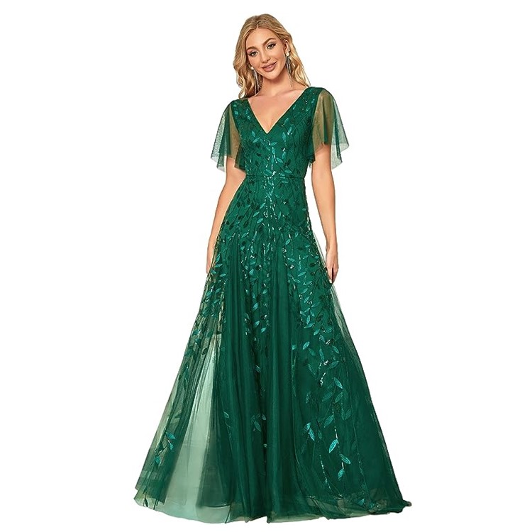 seafoam green bridesmaid dress Zapaka Women Grey Green Printed Flower Bridesmaid Dress with Slit Square Neck Chiffon Wedding Guest Dress, Dusty Sage / US20W