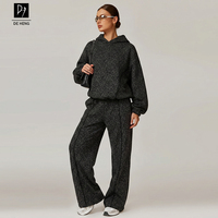 Nouveaux ensembles de vêtements de sport personnalisés pour femmes, pantalon de yoga à jambes larges, sweat-shirt léopard, gym, fitness, sport, yoga