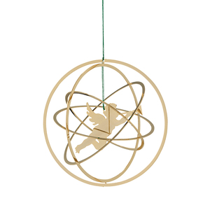 Personalizzato Oro Placcato Filatore del Vento Artigianato 3D di Angelo del Metallo Appeso Ornamenti - Product Image 1