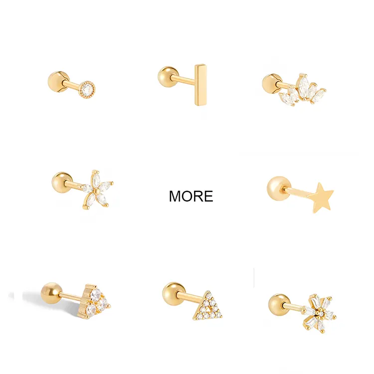 2021 creato per il vostro orecchio e aesthietic 925 sterling silver idee più cool piercing orecchino 18k oro gioielli piercing all'orecchio