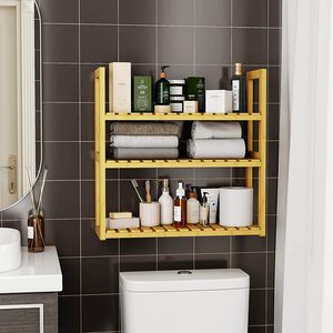 Nuevo producto transfronterizo: Estante para baño, estante de pared para cosméticos y perfumes, estante de bambú y madera. - Product Image 4