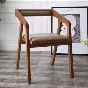 Sedia da Pranzo in Legno Impilabile dal Design Giapponese Moderno con Seduta in Tessuto per Ville e Sale Ristorante - Product Image 2