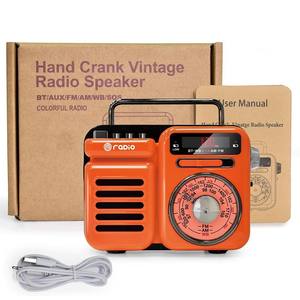 Radio Meteorológica Retro NOAA MEDING MD-096 AM/FM con Pantalla, Linterna Dinamo de 2000mAh, Altavoz MP3 Integrado, Manivela, 5V, Precio de Fábrica - Product Image 5