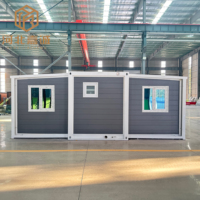Maisons préfabriquées extensibles et pliables de 20 pieds, isolées et faciles à assembler, maisons préfabriquées portables, mini-maisons préfabriquées mobiles, conteneurs