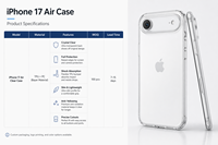 Casing HP Transparan untuk iPhone Air Anti-Shock Anti-Kuning Bahan PC TPU Tipis Pelindung