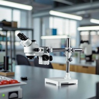 ZM-2TP1 7X-45X Trinocular Boom Stand Stereo Microscope,105mm Working Distance