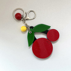Chaveiro Espelho de Frutas (Melancia/Cereja/Lima), Chaveiro de Espelho Articulado de Acrílico com Desenho Animado, Pingente <span class=keywords><strong>Kawaii</strong></span> para Mochila, Bolsa e Chaves de Carro - Product Image 5