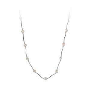 Collier en argent S925 avec perle synthétique de luxe léger, tempérament simple, accessoire pour femmes Y00601 - Product Image 5