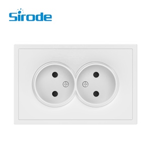 Sirode 9227 loạt Châu Âu tiêu chuẩn hiện đại an toàn và bền màu trắng <span class=keywords><strong>1</strong></span> gang <span class=keywords><strong>2</strong></span> Pin điện tường ổ cắm và chuyển đổi đối với trang chủ - Product Image 2
