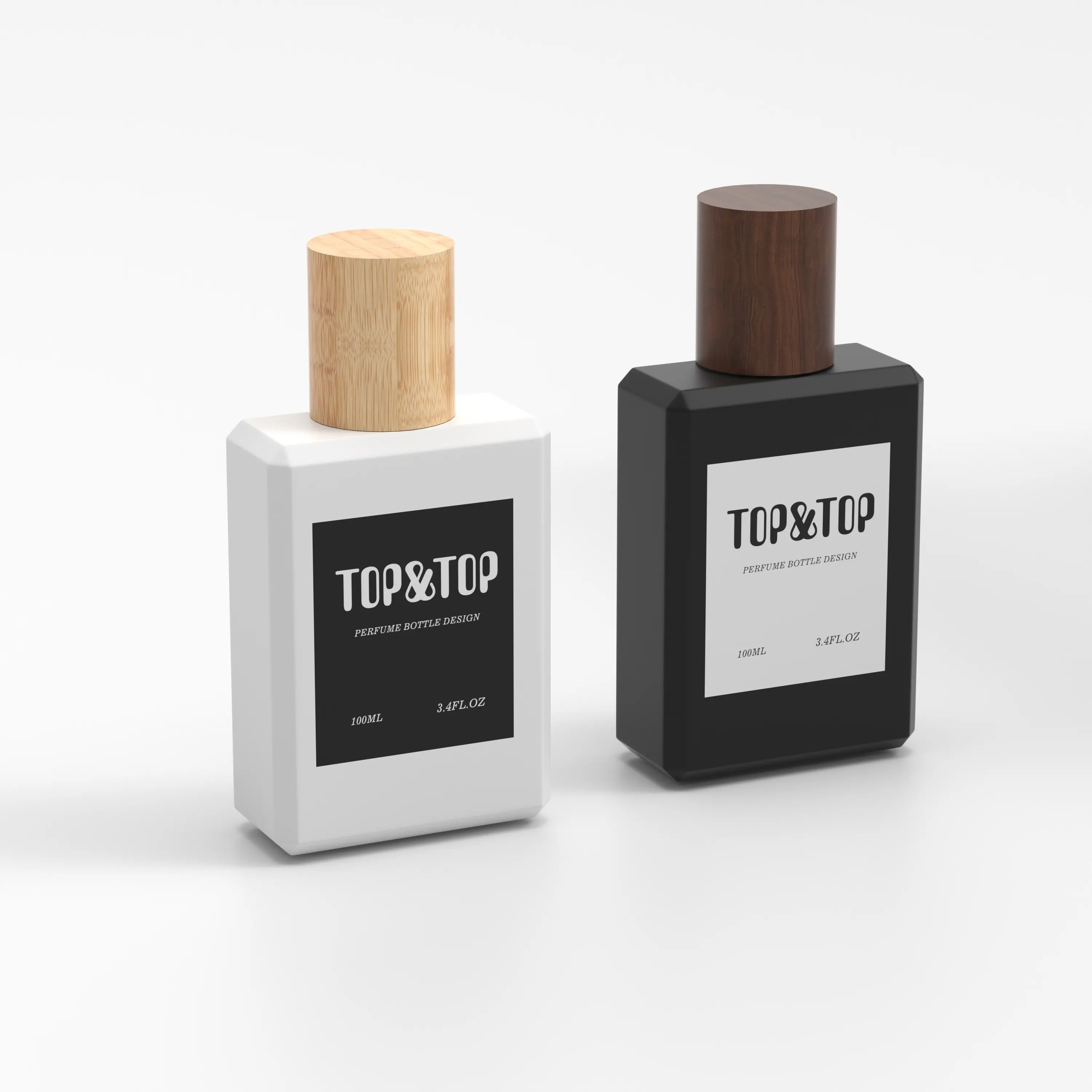kundenspezifisches design flacon de parfum 50 ml 100 ml verpackung hersteller luxuriöse kunstvolle nachfüllbare leere quadratische glasparfümflasche
