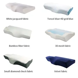Comfortable Wave Shaped Neck Supports Memory Foam Pillow