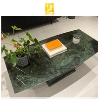 BOTON STONE Fabrication de pierre artificielle dessus en marbre Table de café à manger Table ronde en marbre vert