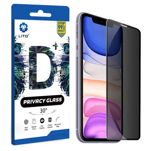 Large arc LITO D+ tempered glass privacy screen protector for iphone x xs max xr 7 8 plus