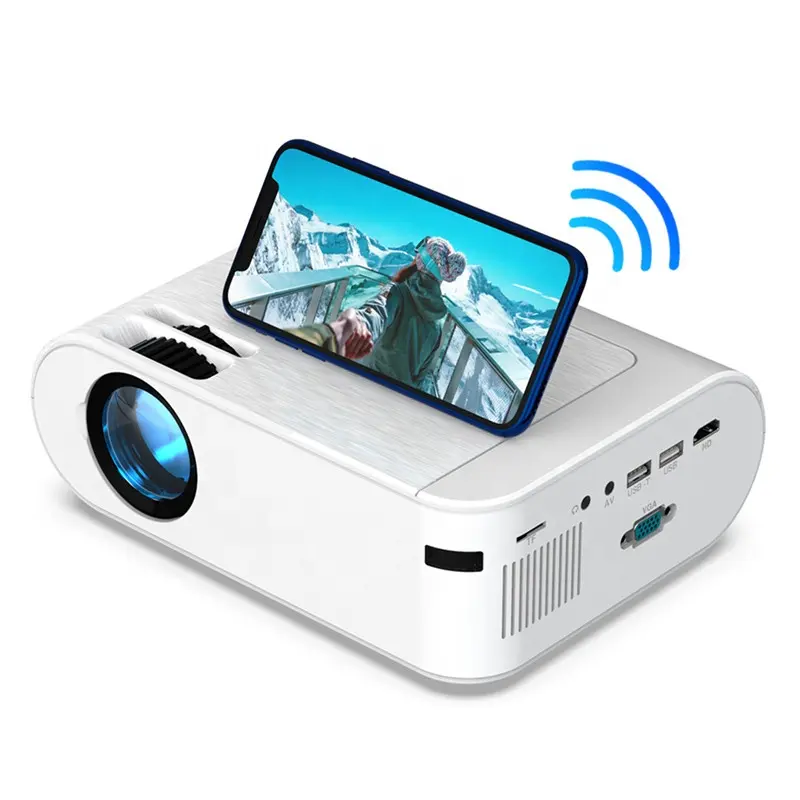 Salange P62 4000 루멘 Miracast WIFI HD 홈 시어터 영화 비머 LED LCD 미니 휴대용 비디오 프로젝터 안드로이드 옵션