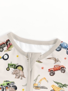 มิโอซิง 	 ชุดรอมเปอร์เด็กพิมพ์ลายไดโนเสาร์พรีเมียมสำหรับทุกฤดู เนื้อผ้านุ่มยืดหยุ่นจากใยไผ่ ซิปคู่ มีสินค้าพร้อมส่ง ขายส่ง - Product Image 6