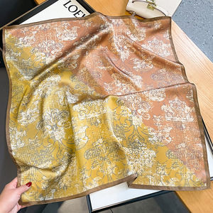 Bán Buôn New Retro Mô Hình Ngựa In Dâu Lụa Vuông Khăn Khăn Choàng Phụ Nữ Thời Trang Ngựa In 70*70 Khăn Choàng Khăn Quàng Đầu - Product Image 6