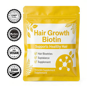 Cápsulas de Biotina Orgánica para el Crecimiento del Cabello, Vitaminas Naturales, Mezclas Personalizadas, Servicio de Marca Privada OEM ODM, Certificación HACCP ISO GMP NSF - Product Image 1