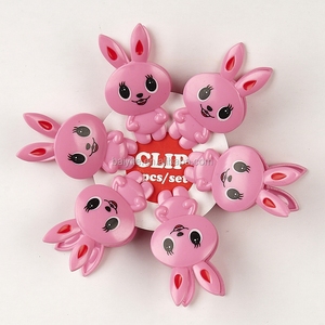 Nhà Máy Tùy Chỉnh Dễ Thương Thỏ Hình Dạng Màu Hồng Nhựa Vải Clip Cà Phê Trà Niêm Phong Chip Túi Clip Thực Phẩm Túi Clip - Product Image 1