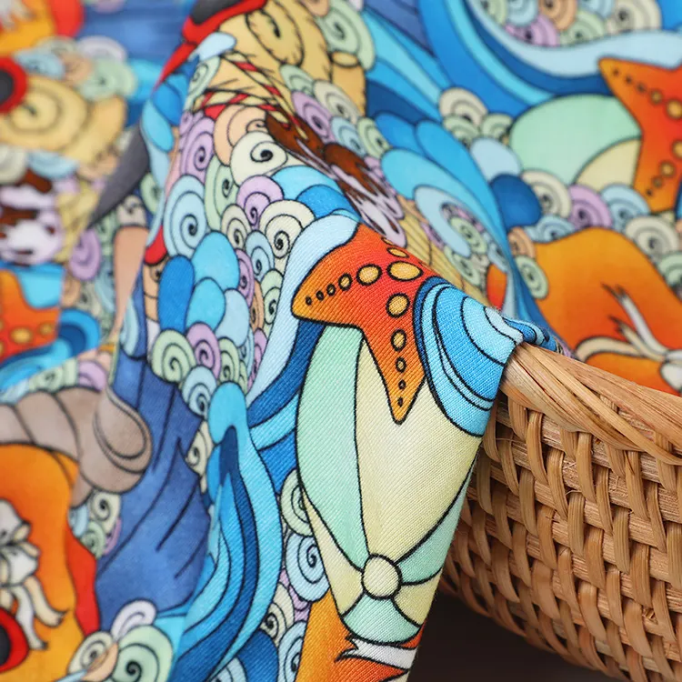 Custom Print On Rayon Spandex Fabric