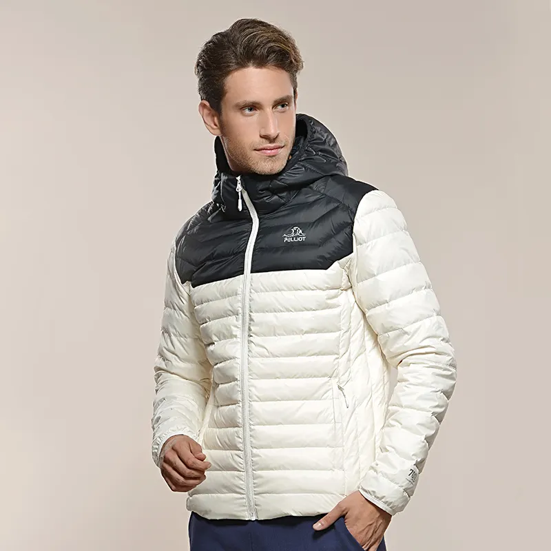 Pelliot new model high quality down jacket men fashion 700 fill power ultralight white duck down jackets