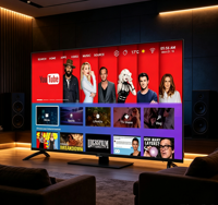 65 Zoll 4K Ultra-High-Definition Smart TV LED-Tablet Wohnzimmer Heim Anti-Blaulicht Augenschutz Sprachsteuerung Projektion