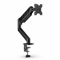 Nouveau support de moniteur métallique économique pour vente en gros, bras unique à ressort mécanique, fixation de bureau entièrement articulée, pivotant et inclinable, ergonomique pour bureau