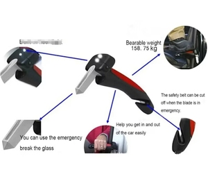 Poignée de porte pour personnes âgées Outil de deuxième rangée Poignée réglable Kit d'assistance d'urgence pour personnes âgées Poignée de sécurité - Product Image 6