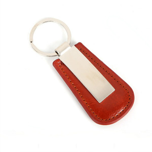 Wholesale Custom Logo Printed, Key Ring Chain Blank Pu Leather Keychain <strong>Laser</strong> Metal and Leather Keyring/ - Product Image 6