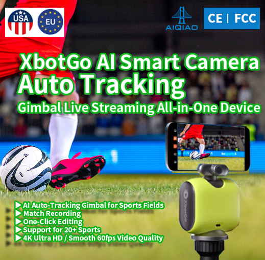 XbotGo Auto-Tracking 4K UHD Wide Angle Sports Camera System AI-Powered Soccer & Basketball Broadcaster Free Shipping to US EU AU