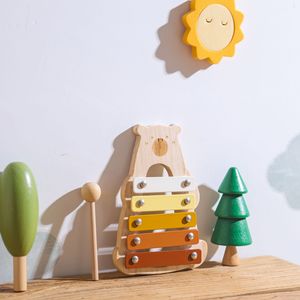 Xylophone à percussion 5 tons en forme d'ours mignon, instrument et accessoire de musique éducatif pour l'éveil musical précoce, vente en gros - Product Image 5