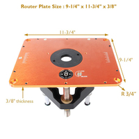 Systèmes de levage de routeur métalliques pour moteurs de 4,2 pouces de diamètre, industriels, DIY, OEM/ODM, personnalisables, plaque de 9-1/4'' x 11-3/4'', insert 5 pièces