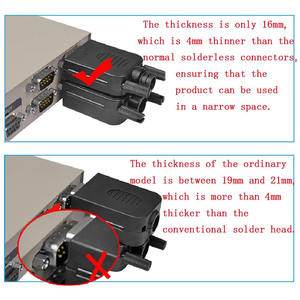 VGA Solderless Quick Connector 16ミリメートルThinner 3 + 9 DB15 Femaleに15ピンPort Terminal Adapter Breakout Board - Product Image 4