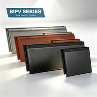 Tuile solaire BIPV multi-couleurs, module de toiture photovoltaïque décoratif, apparence personnalisée pour projet de rénovation de toiture résidentielle