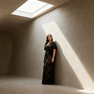 High Quality Lace Polyester New Style Elegant Abaya for Muslim Women Custom Party <b>Dress</b> Wholesale - Product Image 1