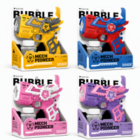 Pistola de Burbujas Mecha, Máquina de Burbujas Eléctrica con Luz y Música, Anti-Fugas 360°, Juguete de Burbujas Automático con un Solo Botón para Niños, Regalo para Fiestas al Aire Libre