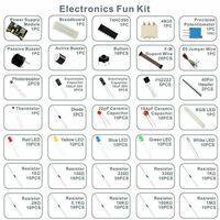 Kit de démarrage électronique DIY pour débutants, avec plateau de prototypage 830 points et pack de composants, compatible ATmega328P R3 pour expériences de circuits