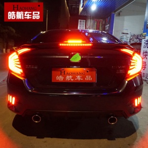 สปอยเลอร์หลังรถยนต์พร้อมไฟ LED สีเดิมจากโรงงาน สำหรับ Honda Civic รุ่นที่ 10 ปี 2016 2017 - Product Image 6