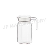 Pot de jus en plastique transparent incassable de 2L de grande capacité