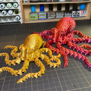 Poulpe géant imprimé en 3D, monstre marin des profondeurs avec articulations mobiles, jouet d'anniversaire pour enfants, décoration d'aquarium, Guangdong - Product Image 3