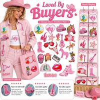 Patch brodé thermocollant ou à coudre, style western rose, motifs Cowgirl, Coquette, Botte de cowboy, Chapeau, Crâne de cheval, Cactus, Étoile, pour la vente en gros