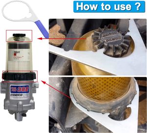 6 inch 8 inch Colar/Vent cap Lọc nhiên liệu cờ lê Tương thích với động cơ navistar động cơ diesel dd13, dd15 dd16 - Product Image 5